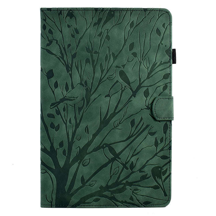 For Lenovo Tab P11 Pro Gen 2 Fortune Tree Pressure Flower PU Tablet Case with Wake-up / Sleep Fun...