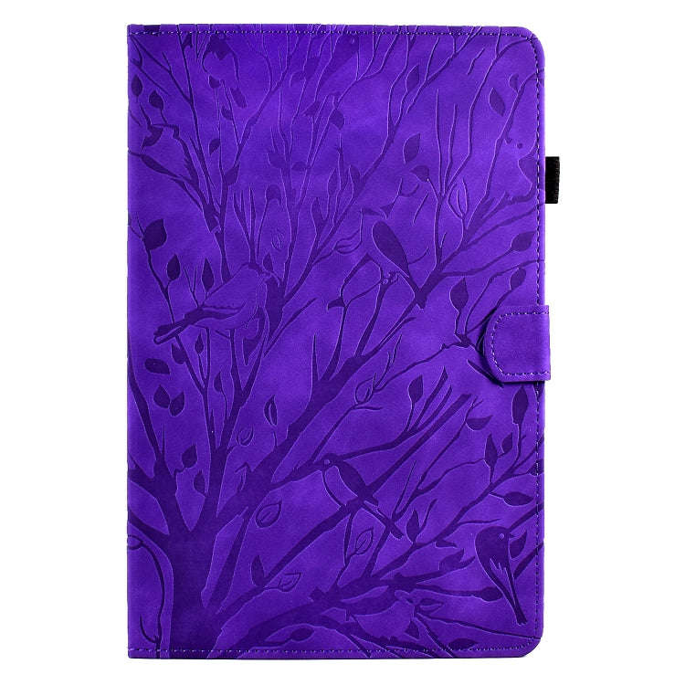 For Lenovo Tab P11 Pro Gen 2 Fortune Tree Pressure Flower PU Tablet Case with Wake-up / Sleep Fun...