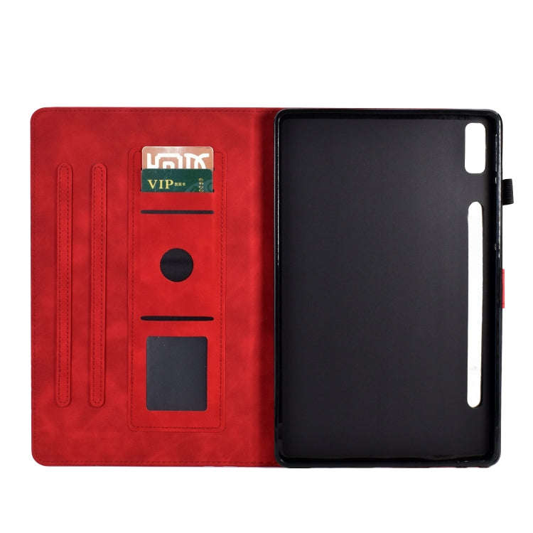 For Lenovo Tab P11 Pro Gen 2 Fortune Tree Pressure Flower PU Tablet Case with Wake-up / Sleep Fun...