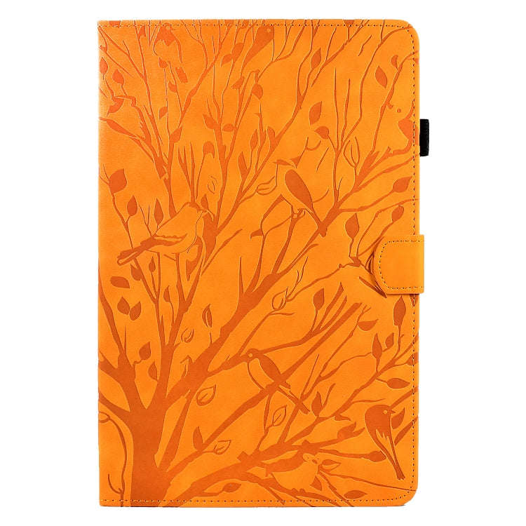 For Lenovo Tab P11 Pro Gen 2 Fortune Tree Pressure Flower PU Tablet Case with Wake-up / Sleep Fun...