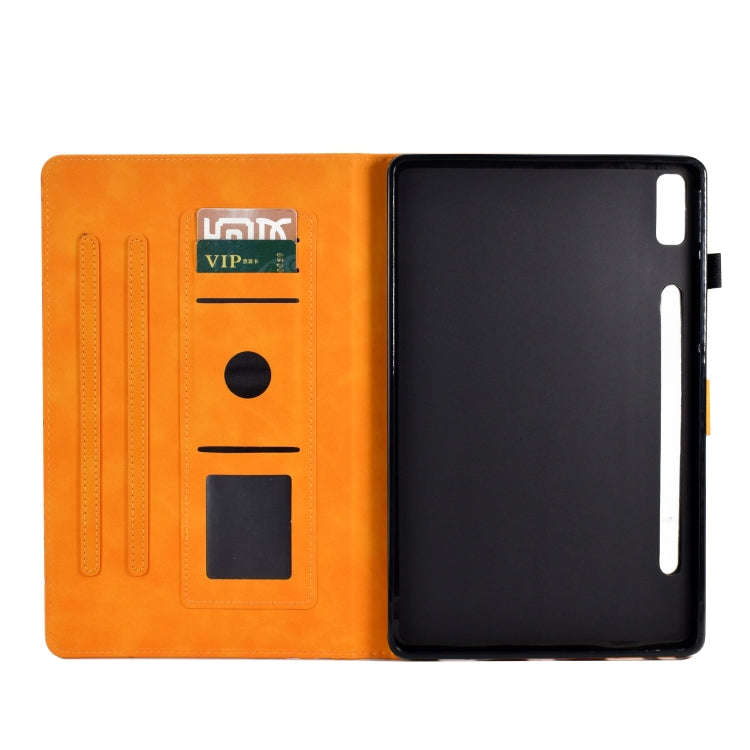 For Lenovo Tab P11 Pro Gen 2 Fortune Tree Pressure Flower PU Tablet Case with Wake-up / Sleep Fun...
