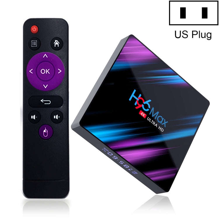 H96 Max-3318 4K Ultra HD Android TV Box with Remote Controller, Android 10.0, RK3318 Quad-Core 64...