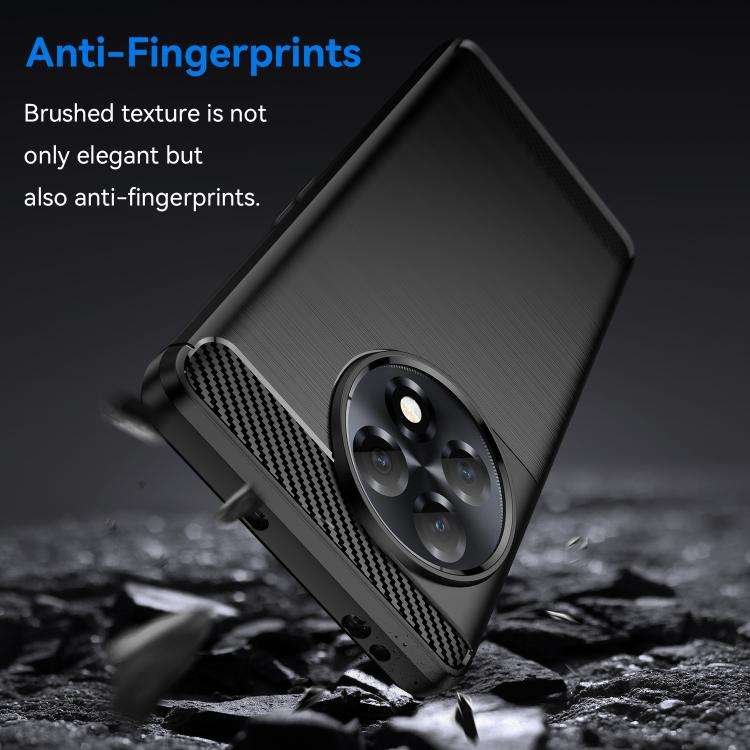For OnePlus 11R Brushed Texture Carbon Fiber TPU Phone Case(Black)