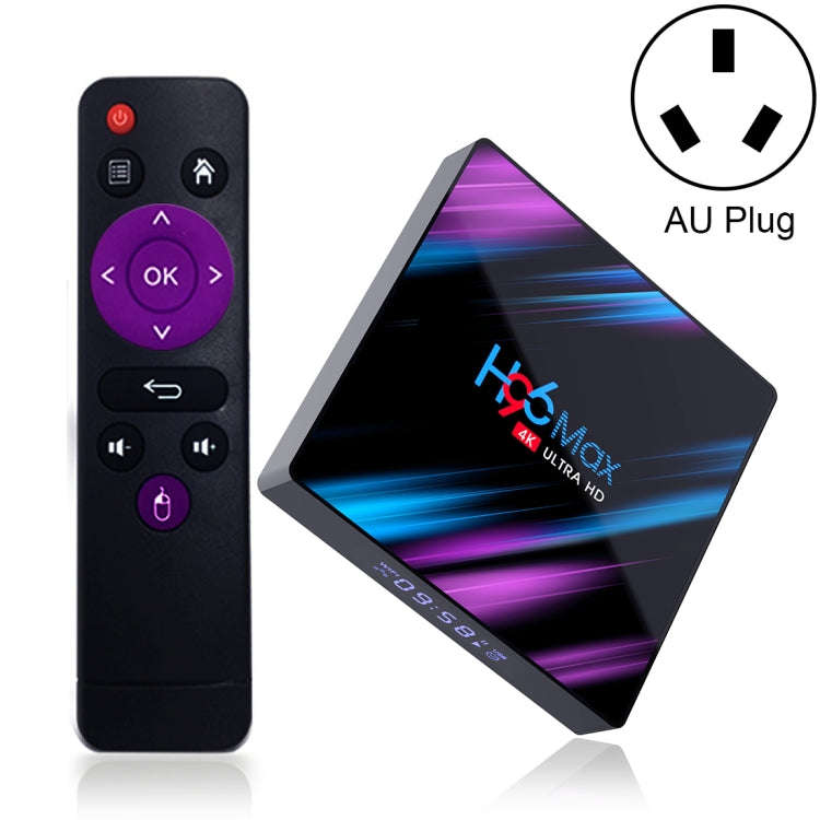 H96 Max-3318 4K Ultra HD Android TV Box with Remote Controller, Android 10.0, RK3318 Quad-Core 64...