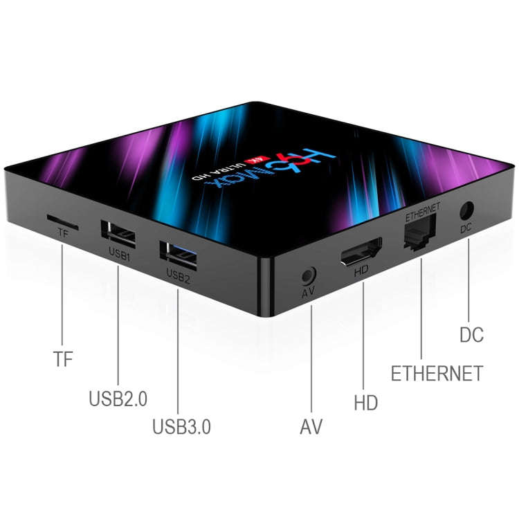 H96 Max-3318 4K Ultra HD Android TV Box with Remote Controller, Android 10.0, RK3318 Quad-Core 64...