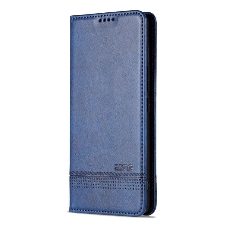 For Honor 80 GT AZNS Magnetic Calf Texture Flip Leather Phone Case(Dark Blue)