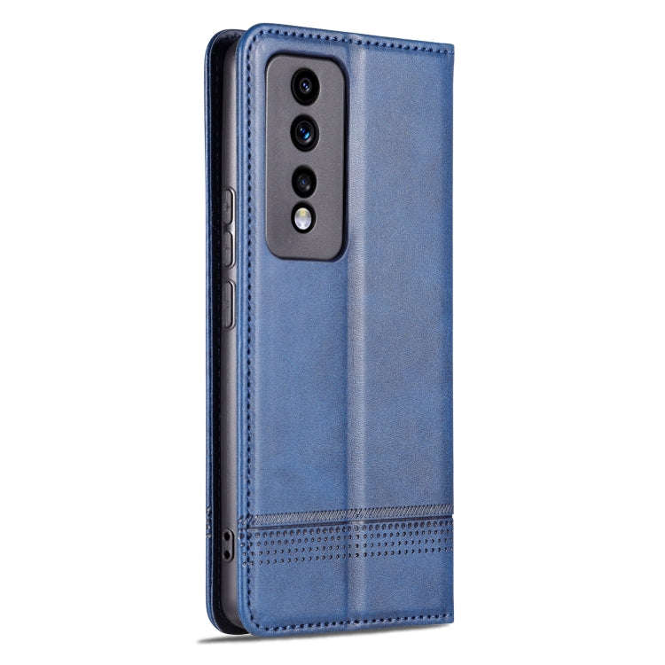 For Honor 80 GT AZNS Magnetic Calf Texture Flip Leather Phone Case(Dark Blue)