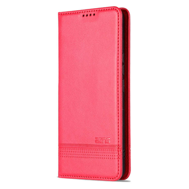 For Honor 80 GT AZNS Magnetic Calf Texture Flip Leather Phone Case(Red)