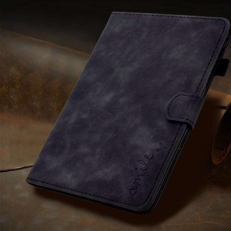 For Huawei Matepad 10.4 2022 Embossed Smile Flip Leather Tablet Case(Black)