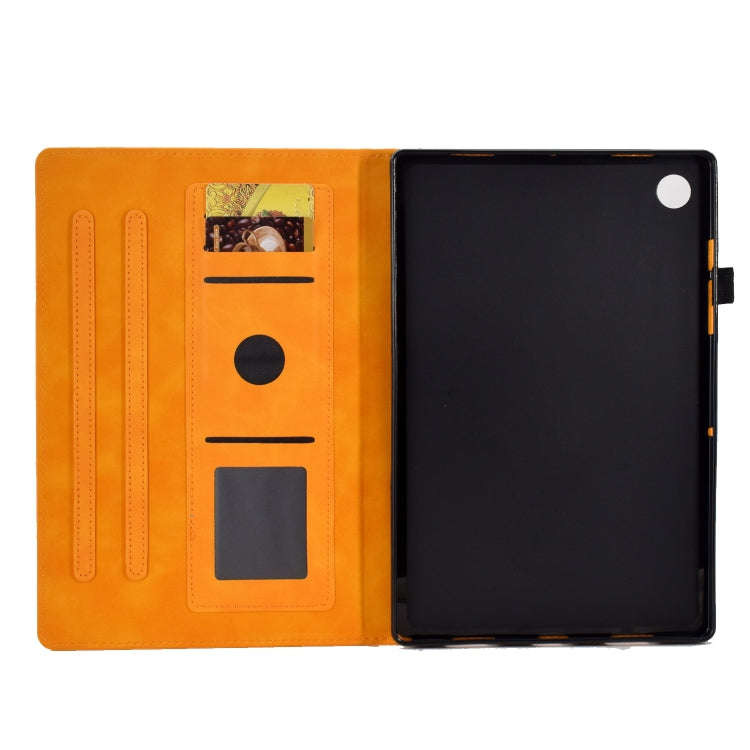 For Huawei Matepad  10.4 2022 Embossed Smile Flip Leather Tablet Case(Khaki)