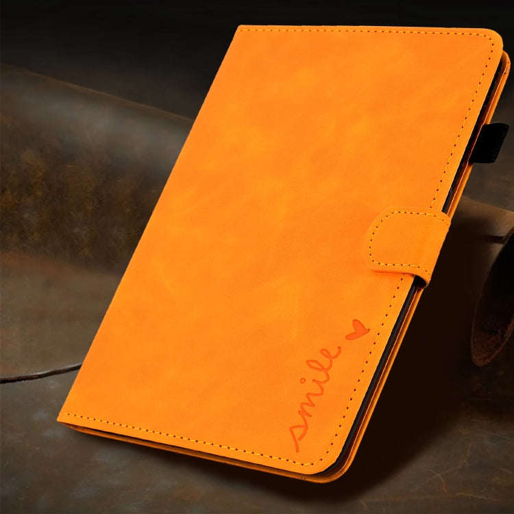 For Huawei Matepad  10.4 2022 Embossed Smile Flip Leather Tablet Case(Khaki)