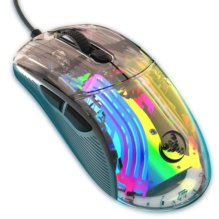 X400 7 Keys Transparent RGB Wired Gaming Mouse (Black)