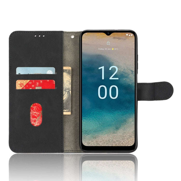 For Nokia G22 Skin Feel Magnetic Flip Leather Phone Case(Black)