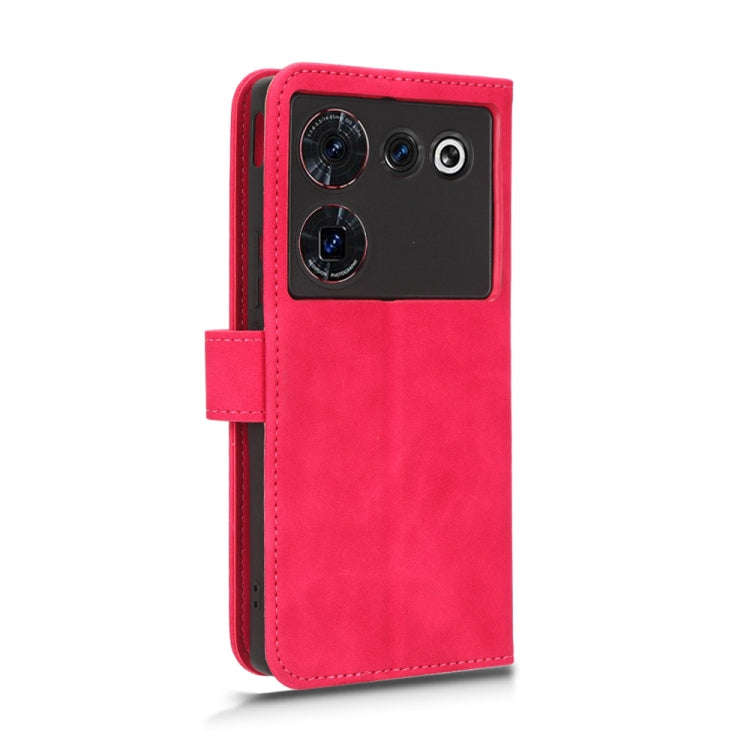 For ZTE nubia Z50 Ultra Skin Feel Magnetic Flip Leather Phone Case(Rose Red)