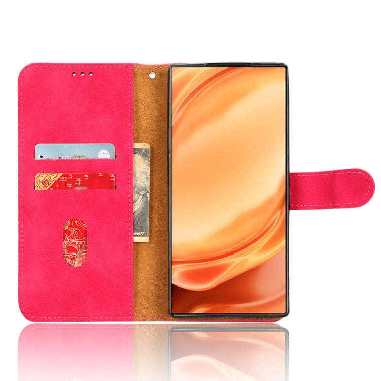For ZTE nubia Z50 Ultra Skin Feel Magnetic Flip Leather Phone Case(Rose Red)