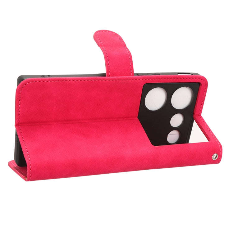 For ZTE nubia Z50 Ultra Skin Feel Magnetic Flip Leather Phone Case(Rose Red)