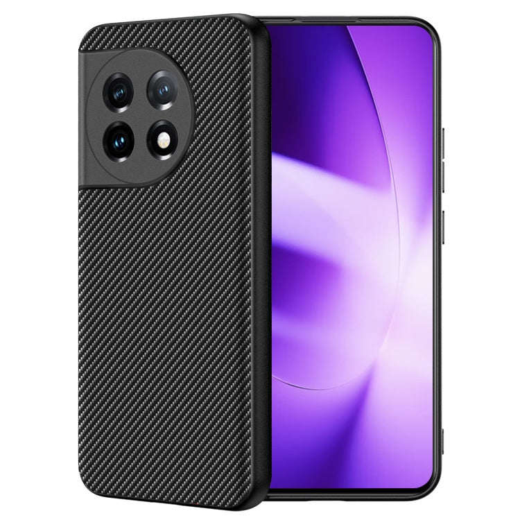 For OnePlus 11 Ultra-thin Carbon Fiber Texture Printing Phone Case(Black)