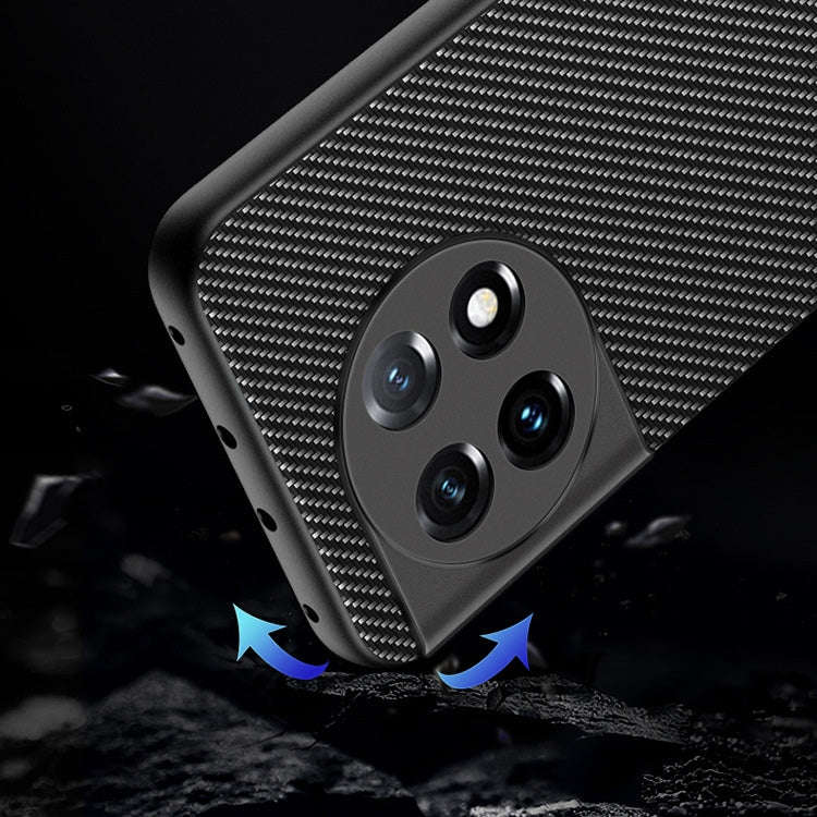 For OnePlus 11 Ultra-thin Carbon Fiber Texture Printing Phone Case(Black)
