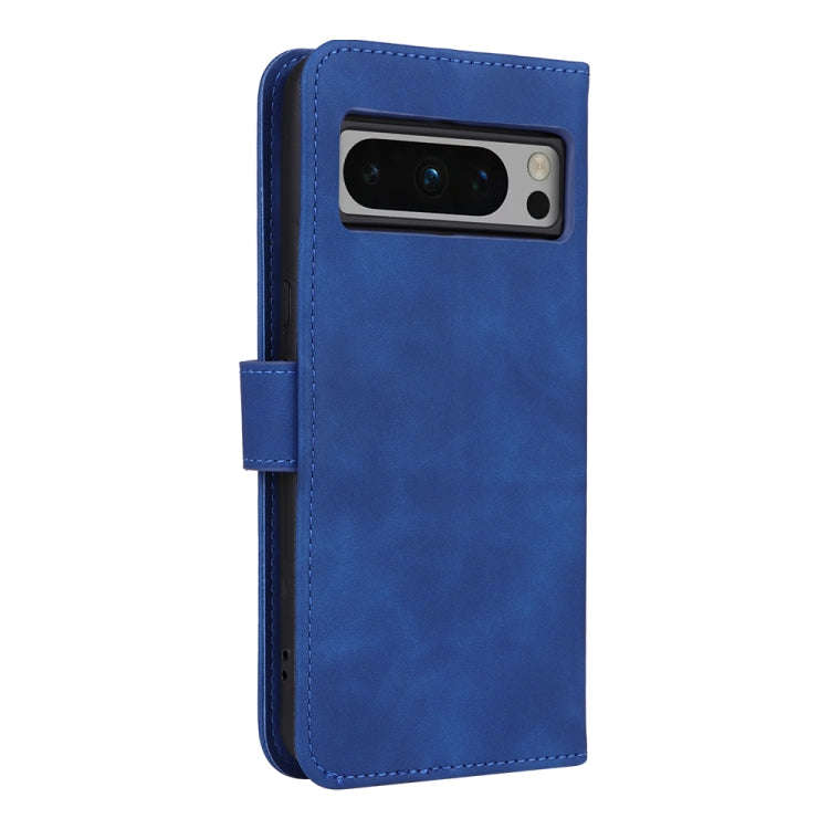 For Google Pixel 8 Pro Skin Feel Magnetic Flip Leather Phone Case(Blue)