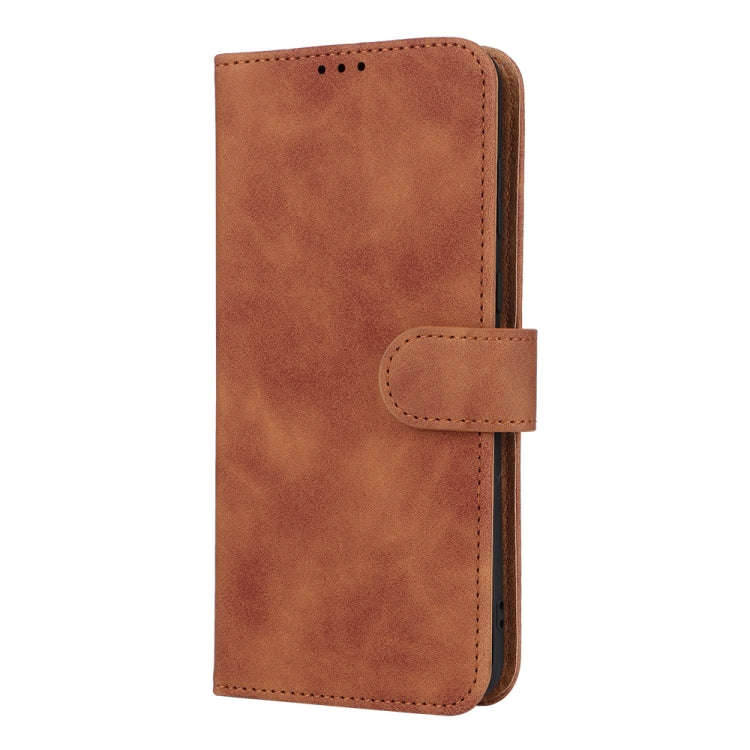 For Huawei P60 Art Skin Feel Magnetic Flip Leather Phone Case(Brown)