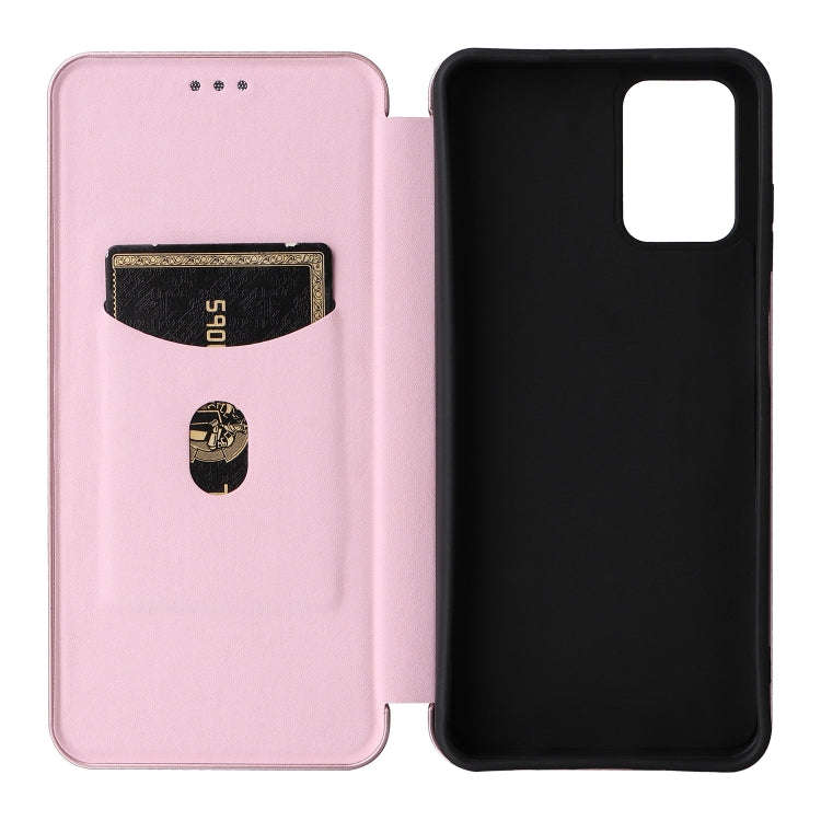 For Nokia G22 Carbon Fiber Texture Flip Leather Phone Case(Pink)