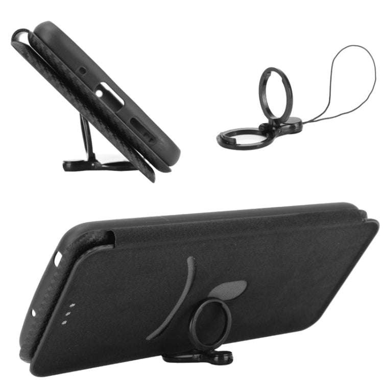 For Nokia G22 Carbon Fiber Texture Flip Leather Phone Case(Black)