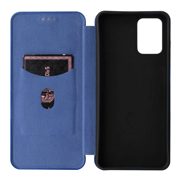 For Nokia G22 Carbon Fiber Texture Flip Leather Phone Case(Blue)