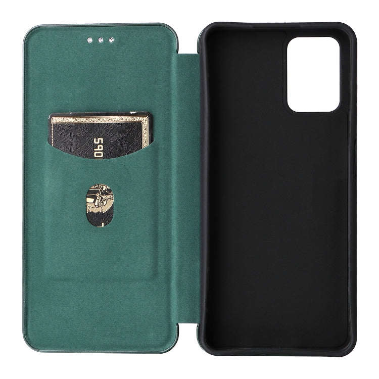 For Nokia G22 Carbon Fiber Texture Flip Leather Phone Case(Green)