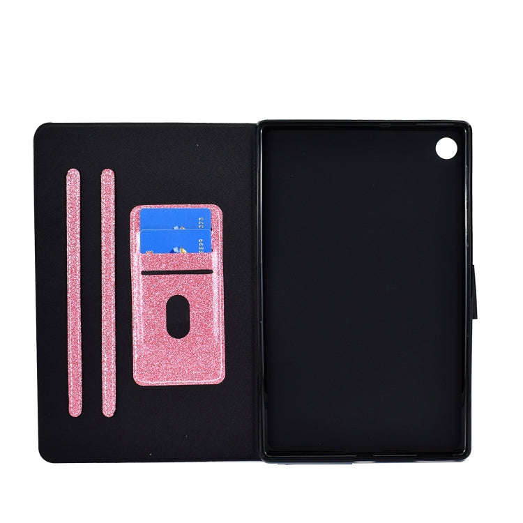 For Huawei MatePad 10.4 2022 Glitter Powder Leather Tablet Case(Pink)