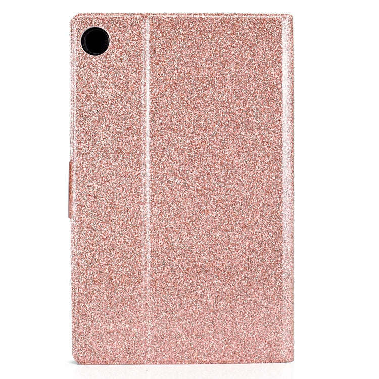 For Huawei MatePad 10.4 2022 Glitter Powder Leather Tablet Case(Rose Gold)