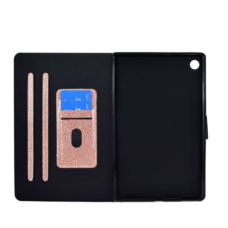 For Huawei MatePad 10.4 2022 Glitter Powder Leather Tablet Case(Rose Gold)