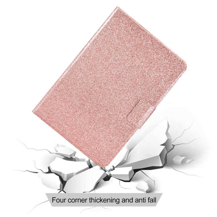 For Huawei MatePad 10.4 2022 Glitter Powder Leather Tablet Case(Rose Gold)