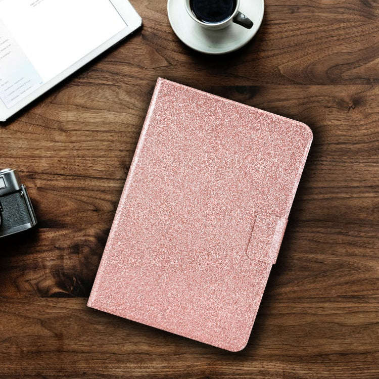 For Huawei MatePad 10.4 2022 Glitter Powder Leather Tablet Case(Rose Gold)