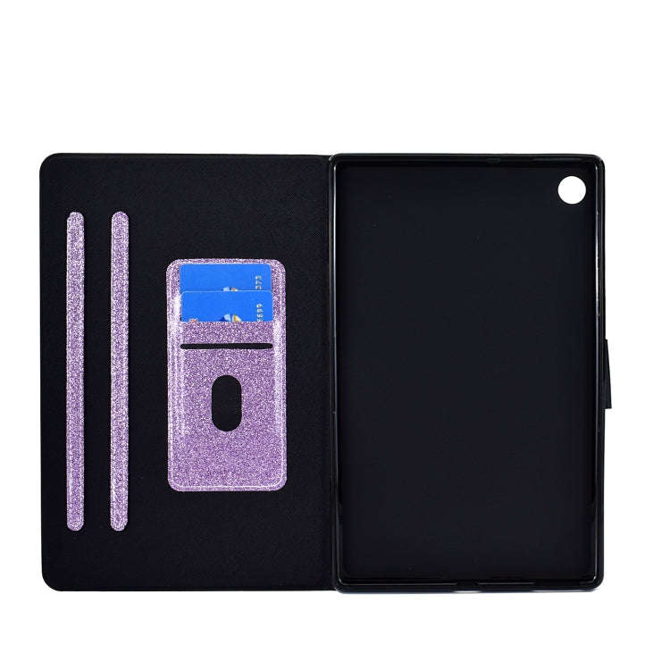For Huawei MatePad 10.4 2022 Glitter Powder Leather Tablet Case(Purple)