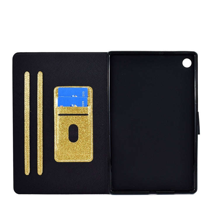 For Huawei MatePad 10.4 2022 Glitter Powder Leather Tablet Case(Gold)