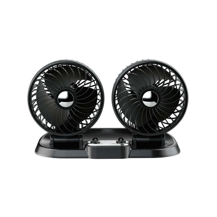 F622 Car Creative Folding Rotatable Double Head Electric Cooling Fan, Style:USB Universal