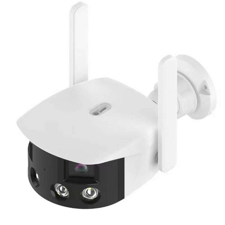 Q38 WIFI Humanoid Recognition AI Alarm 180 Degree Dual 2MP IP Camera, Plug:UK Plug