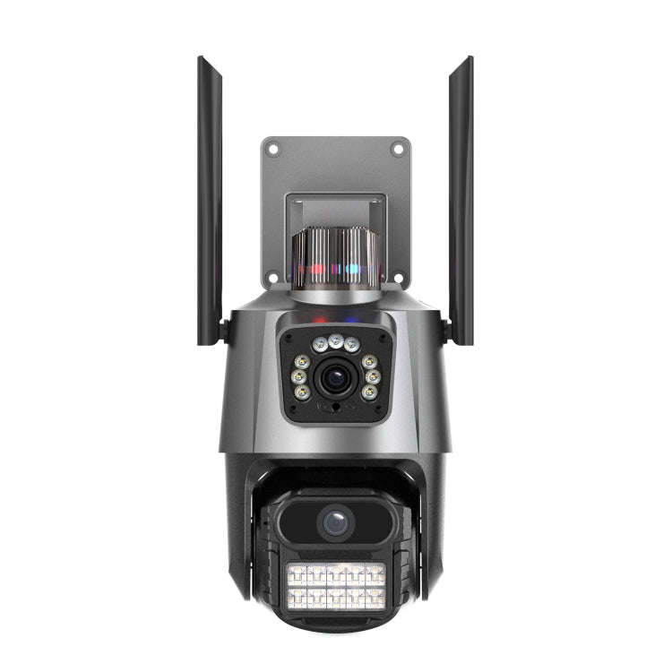QX81 Humanoid Recognition AI Alarm WIFI Spherical Dual 2MP IP Camera, Plug:EU Plug