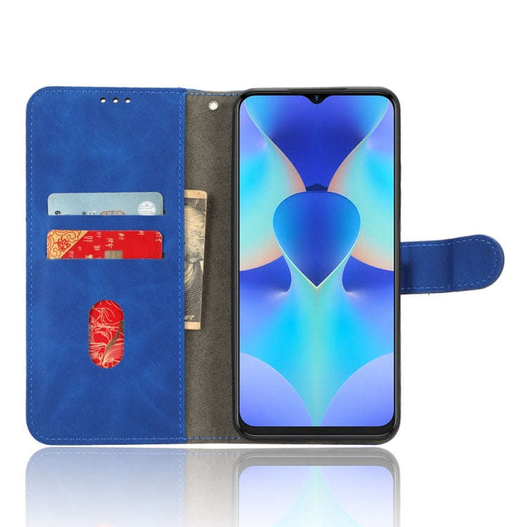 For TECNO Spark 10 Skin Feel Magnetic Flip Leather Phone Case(Blue)