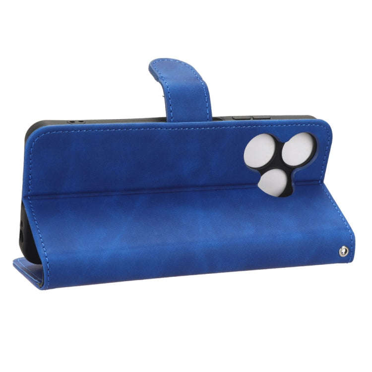 For TECNO Spark 10 Skin Feel Magnetic Flip Leather Phone Case(Blue)