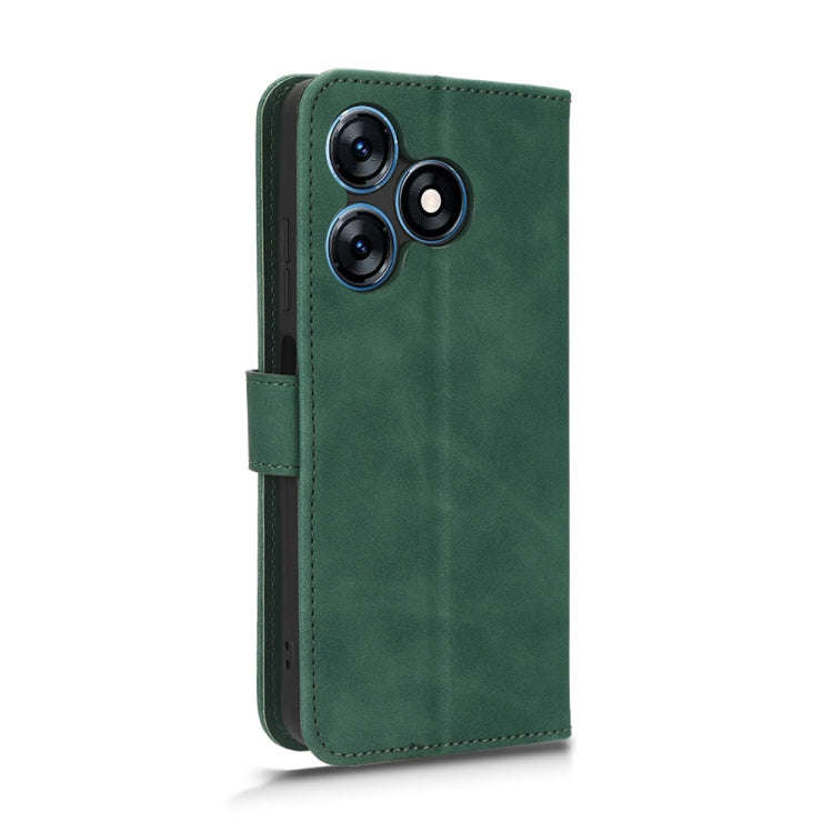 For TECNO Spark 10 Skin Feel Magnetic Flip Leather Phone Case(Green)