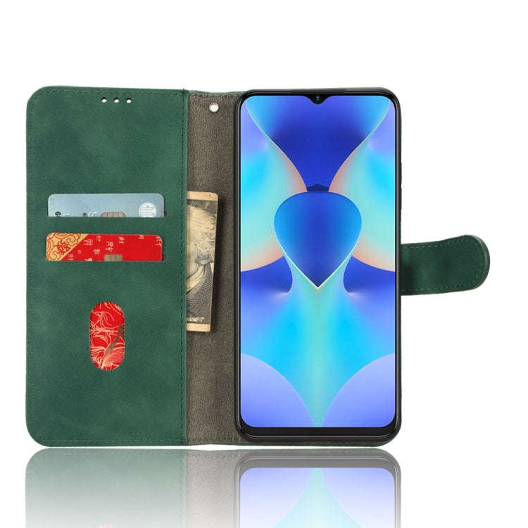 For TECNO Spark 10 Skin Feel Magnetic Flip Leather Phone Case(Green)