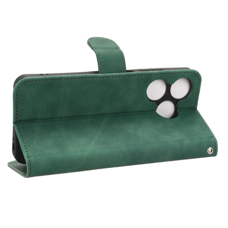 For TECNO Spark 10 Skin Feel Magnetic Flip Leather Phone Case(Green)