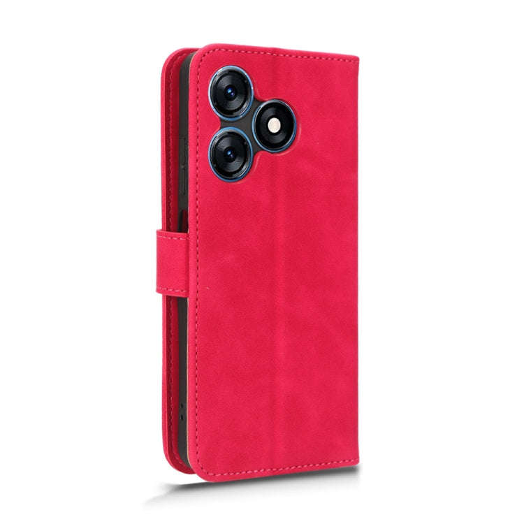 For TECNO Spark 10 Skin Feel Magnetic Flip Leather Phone Case(Rose Red)