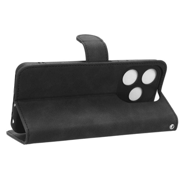 For TECNO Spark 10C Skin Feel Magnetic Flip Leather Phone Case(Black)