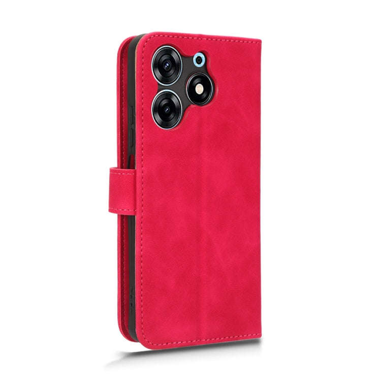 For TECNO Spark 10 Pro Skin Feel Magnetic Flip Leather Phone Case(Rose Red)