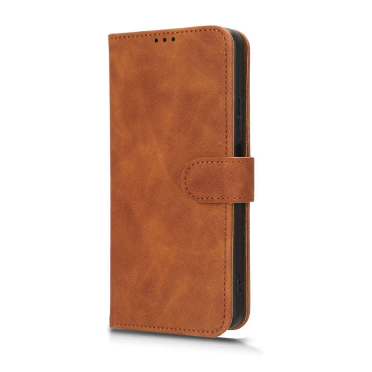 For TECNO Spark 10 Pro Skin Feel Magnetic Flip Leather Phone Case(Brown)