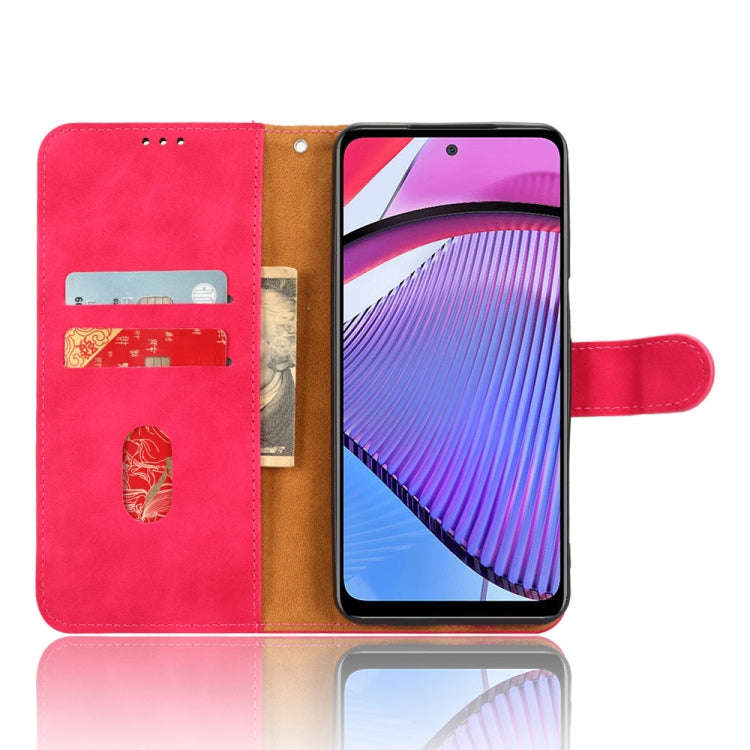 For Motorola Moto G Power 2023 / G Paly 2023 Skin Feel Magnetic Flip Leather Phone Case(Rose Red)