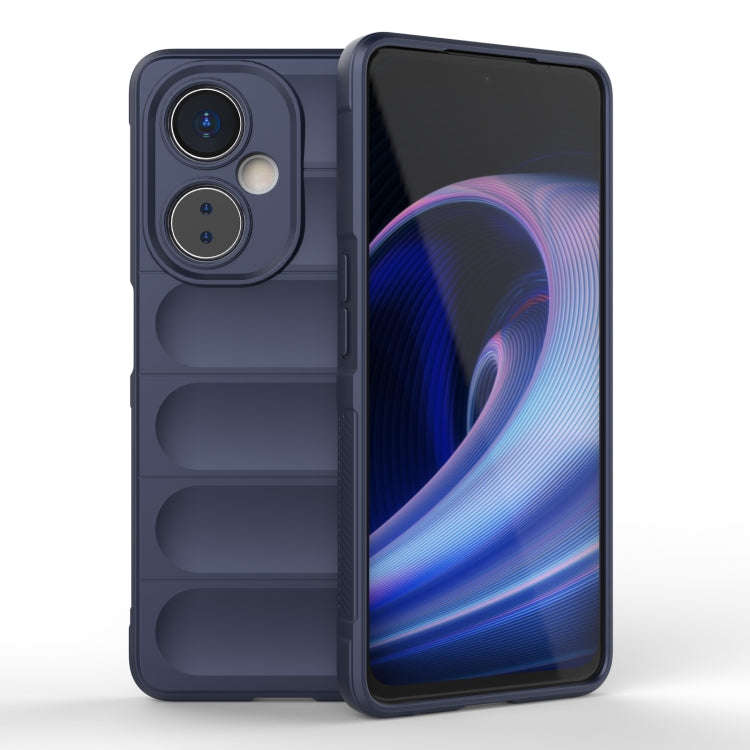 For OnePlus Nord CE 3 Magic Shield TPU + Flannel Phone Case(Dark Blue)