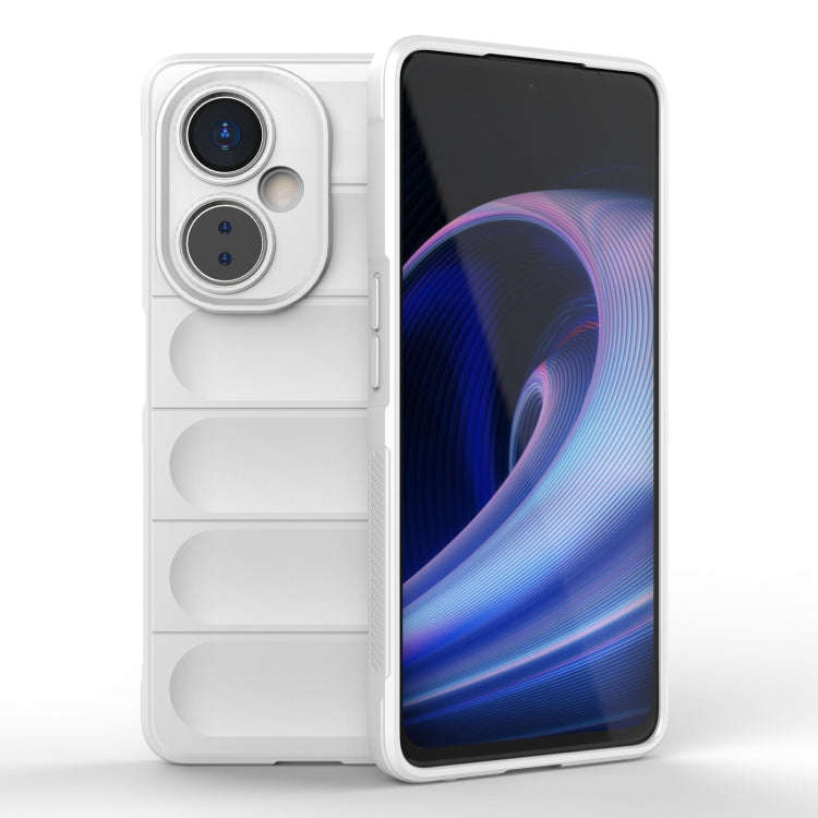 For OnePlus Nord CE 3 Magic Shield TPU + Flannel Phone Case(White)
